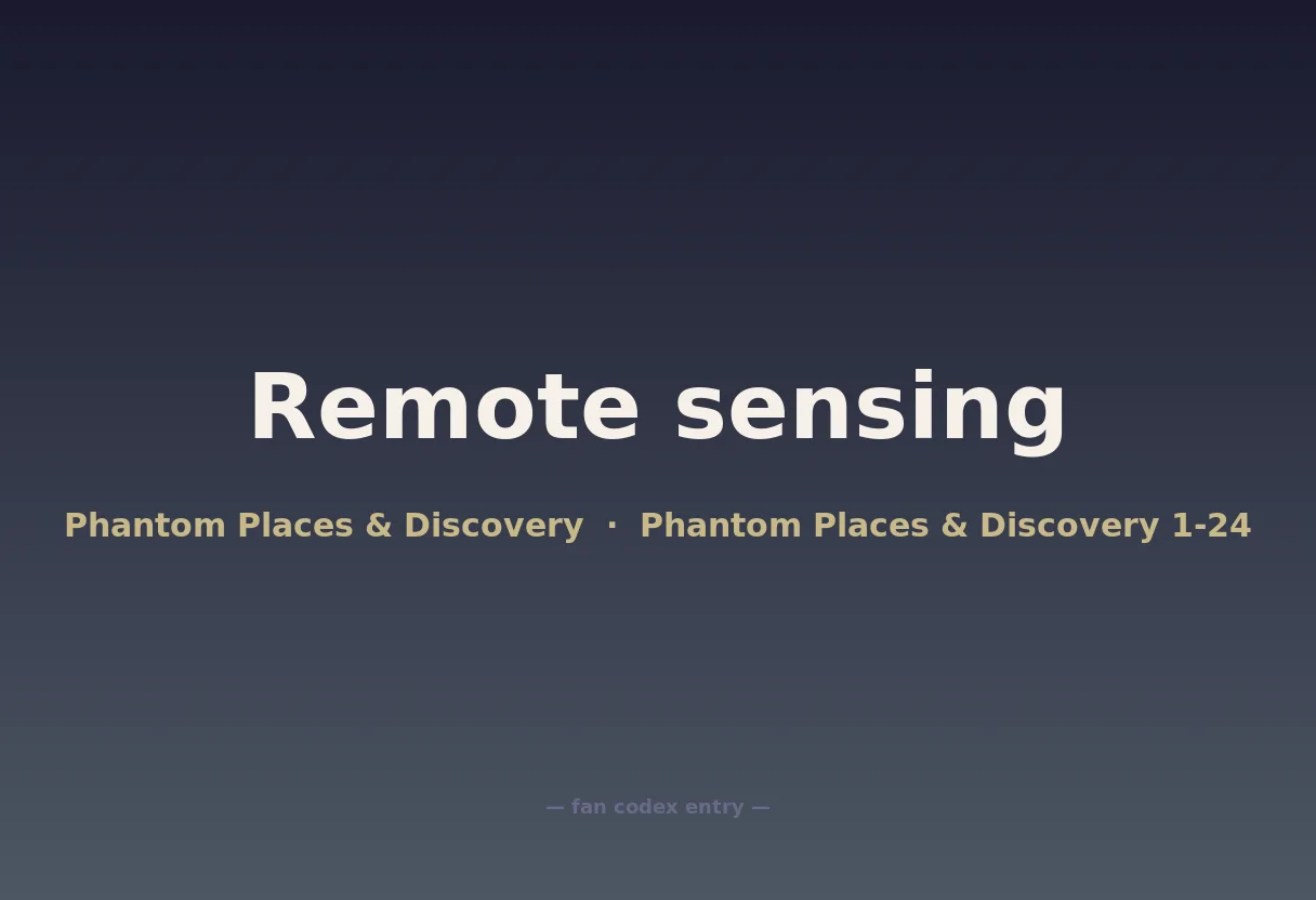 Remote sensing